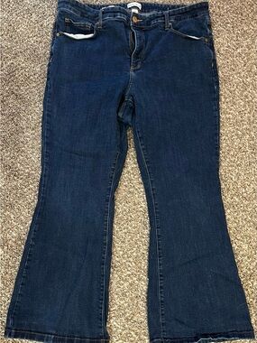 Ava & Viv Plus Size High Rise Flare Dark Blue Jeans